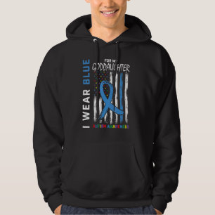 I Wear Blue For My Goddaughter Autism Awareness Fl Hoodie