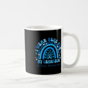 I Wear Blue For My Grandson Autism Awareness Famil Coffee Mug