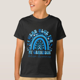 I Wear Blue For My Grandson Autism Awareness Famil T-Shirt