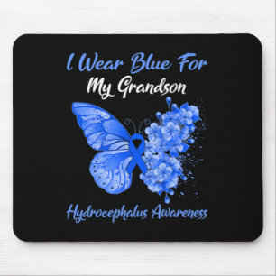 I Wear Blue For My Grandson Hydrocephalus Warrior Mouse Pad