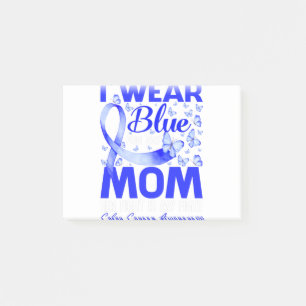 I Wear Blue For My Mom Colon Cancer Awareness Post-it Notes
