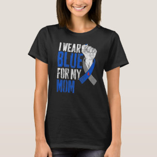 I Wear Blue For My Mom Diabetes Awareness Ribbon T-Shirt