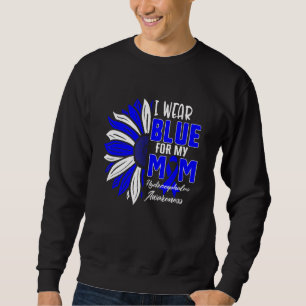 I Wear Blue For My Mom Hydrocephalus Awareness Rib Sweatshirt