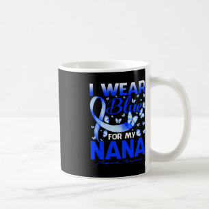 I Wear Blue For My Nana Alopecia Awareness Butterf Coffee Mug
