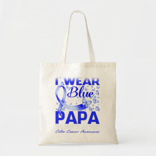 I Wear Blue For My Papa Colon Cancer Awareness Tote Bag