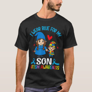 I Wear Blue For My Son Autism Awareness Family Gno T-Shirt