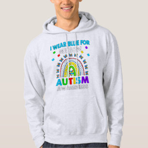 I Wear Blue For My Son Autism Awareness t-shirt. R Hoodie