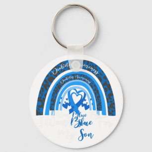 I Wear Blue For My Son Diabetes Awareness Month Gi Keychain