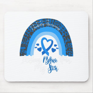 I Wear Blue For My Son Diabetes Awareness Month Gi Mouse Pad