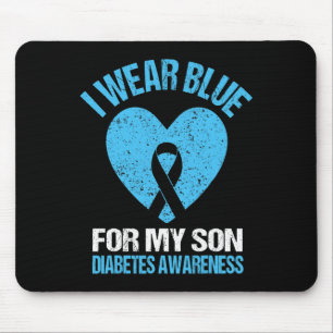 I Wear Blue For My Son Diabetes Awareness Month No Mouse Pad