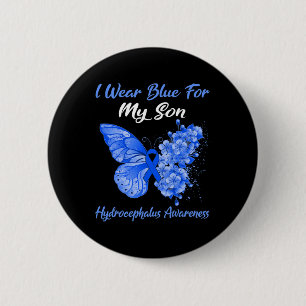 I Wear Blue For My Son Hydrocephalus Awareness  2 Inch Round Button