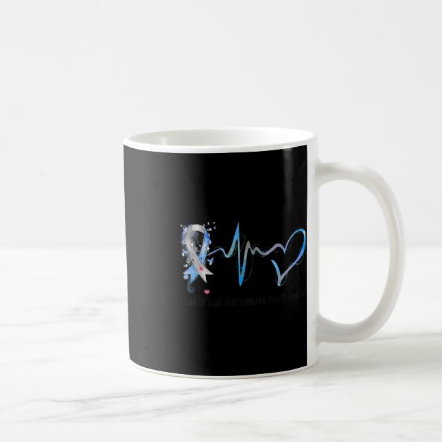 I Wear Blue For Someone Fights Diabetes Awareness  Coffee Mug (Right)