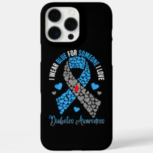 I Wear Blue For Someone I Love Type 1 Diabetes Awa iPhone 16 Pro Max Case