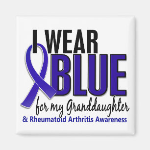 I Wear Blue Granddaughter 10 Rheumatoid Arthritis Magnet