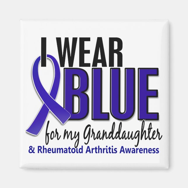 I Wear Blue Granddaughter 10 Rheumatoid Arthritis Magnet (Front)