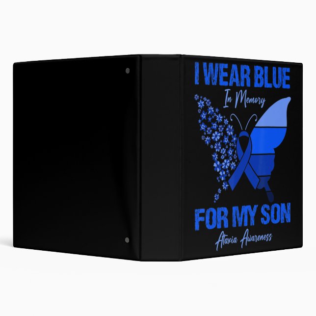 I Wear Blue In Memory For My Son Ataxia Awareness  Binder (Background)