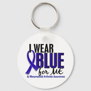 I Wear Blue Me Rheumatoid Arthritis RA Keychain