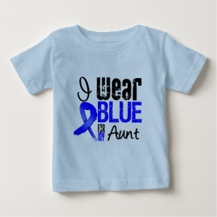 I Wear Blue Ribbon For My Aunt - Colon Cancer Baby T-Shirt