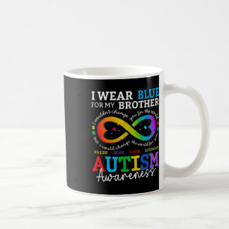 I Wear Blues For My Brother Autism Awareness Mom D Coffee Mug