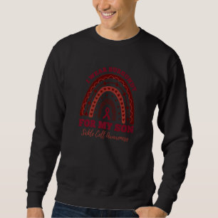 I Wear Burgundy For My Son Rainbow Sickle Cell Awa Sweatshirt