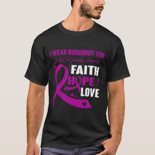 I Wear Burgundy For Sickle Cell Anemia Awareness G T-Shirt