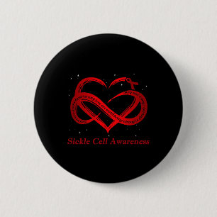 I Wear Burgundy For Sickle Cell Awareness Warrior 2 Inch Round Button
