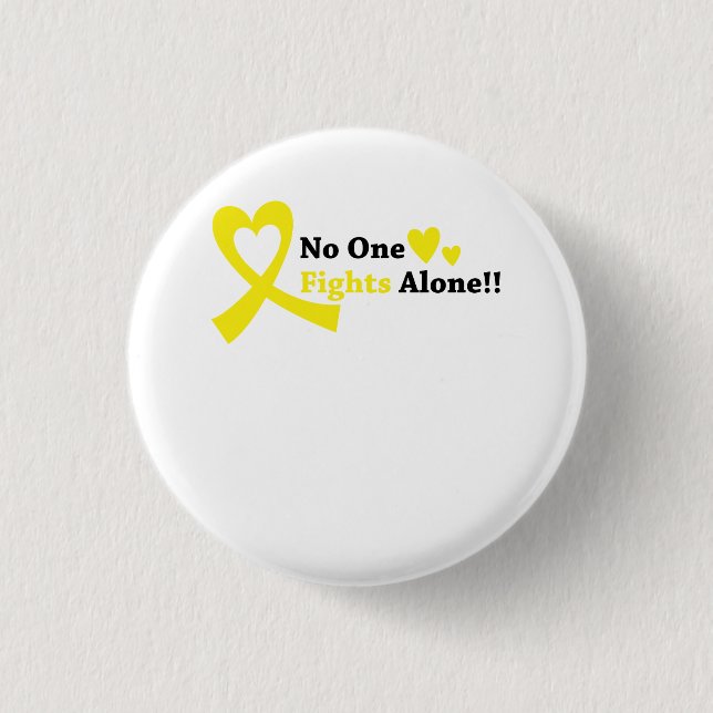 I Wear Gold Childhood Cancer Awareness support 1 Inch Round Button (Front)