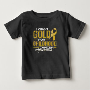 I WEAR GOLD FOR CHILDHOOD CANCER AWARENESS BABY T-Shirt
