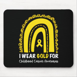 I Wear Gold For Childhood Cancer Awareness Mouse Pad