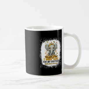I Wear Gold For My Brother Childhood Cancer Awaren Coffee Mug