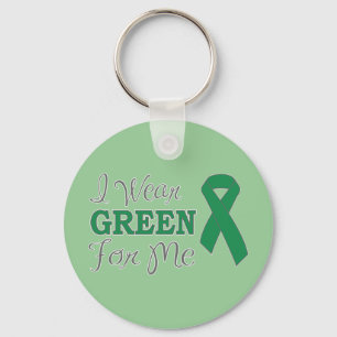 I Wear Green For Me (Green Awareness Ribbon) Keychain