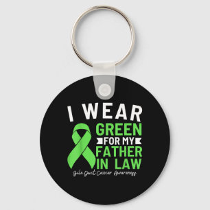I Wear Green For My Father In Law Bile Duct Cancer Keychain