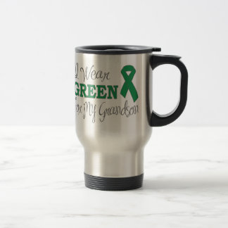 I Wear Green For My Grandson (Green Ribbon) Travel Mug