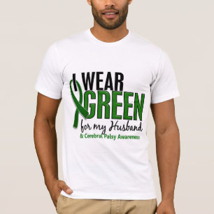 I Wear Green For My Husband 10 Cerebral Palsy T-Shirt