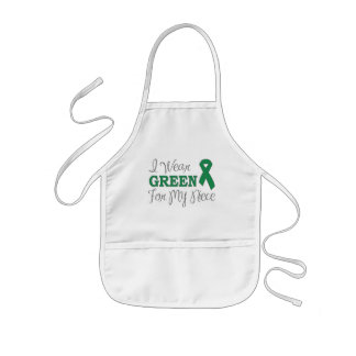 I Wear Green For My Niece (Green Awareness Ribbon) Kids Apron