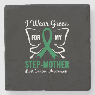 i wear green for my step mother stone coaster