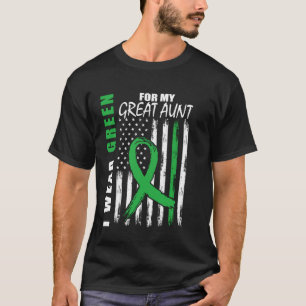 I Wear Green Great Aunt Kidney Disease Awareness P T-Shirt