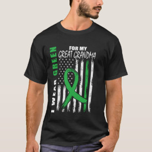 I Wear Green Great Grandma Kidney Disease Awarenes T-Shirt