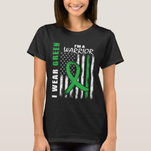 I Wear Green Kidney Disease Warrior Awareness USA T-Shirt