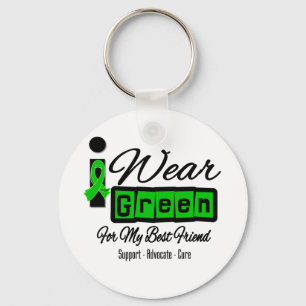 I Wear Green Ribbon (Retro) - Best Friend Keychain