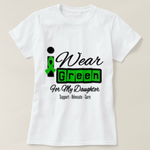 I Wear Green Ribbon (Retro) - Daughter T-Shirt
