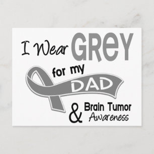 I Wear Grey 42 Dad Brain Tumour Postcard