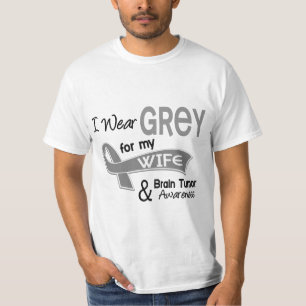 I Wear Grey 42 Wife Brain Tumour T-Shirt