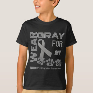 I wear grey for my dog Pet Diabetes Awareness Appa T-Shirt
