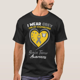 I Wear Grey For My Stepmom Brain Tumour Awareness T-Shirt