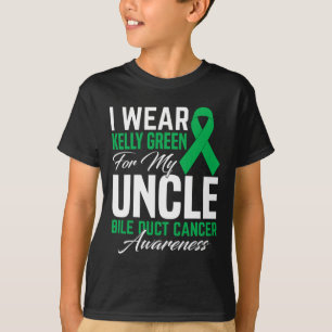 I Wear Kelly Green For My Uncle Bile Duct Cancer A T-Shirt