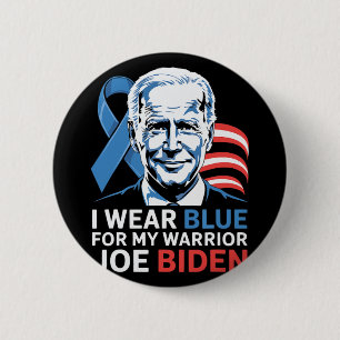 I Wear Light Blue For Biden Prostate Cancer Awaren 2 Inch Round Button