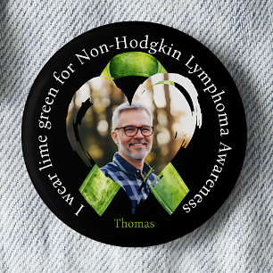 I Wear Lime Green Awareness Photo 2 Inch Round Button