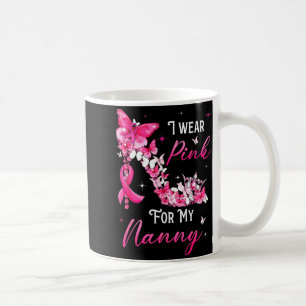 I Wear Nk For My Nanny Breast Cancer Ribbon Suprt  Coffee Mug