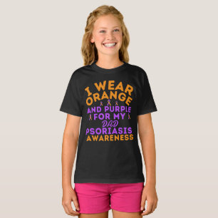 I Wear Orange And Purple For My Dad Customizable T-Shirt
